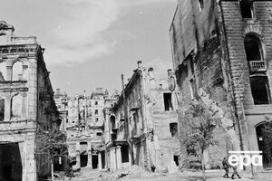 Разрушенный Малый пассаж в Киеве