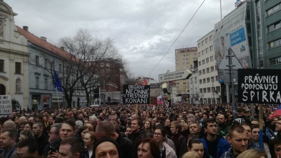 Митингующие требовали от властей Словакии ощутимых изменений в стране