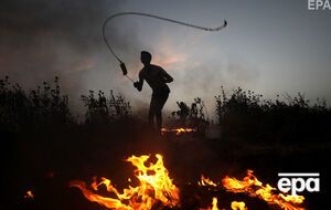Участники акции жгли автомобильные покрышки