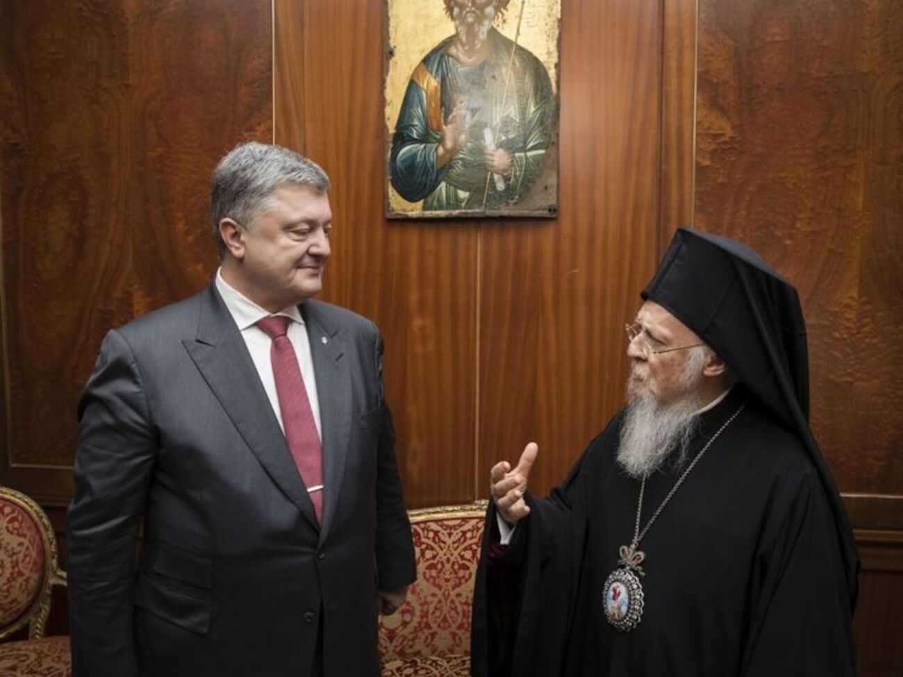 Патріарх Варфоломій I подякував Петру Порошенку за його миротворчість