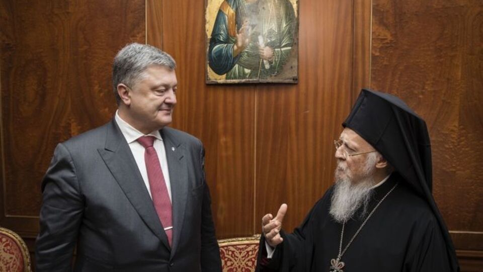 Патріарх Варфоломій I подякував Петру Порошенку за його миротворчість