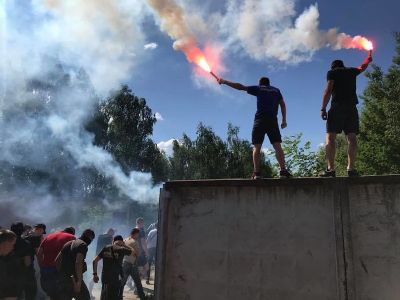Националисты митингуют в Козине