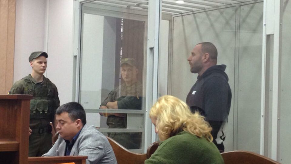 Павел Бялай (справа) во время заседания в Шевченковском суде