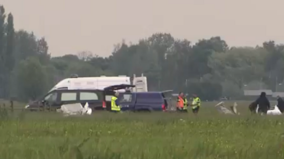Літак упав у полі