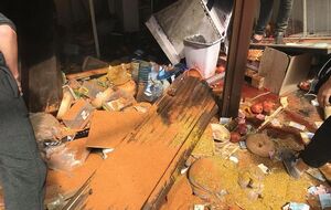 Последствия погрома на рынке у станции метро "Лесная"