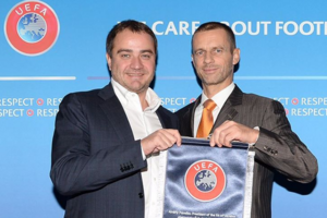 Александер Чеферин встретился с президентом Федерации футбола Украины Андреем Павелко перед отлетом из Украины