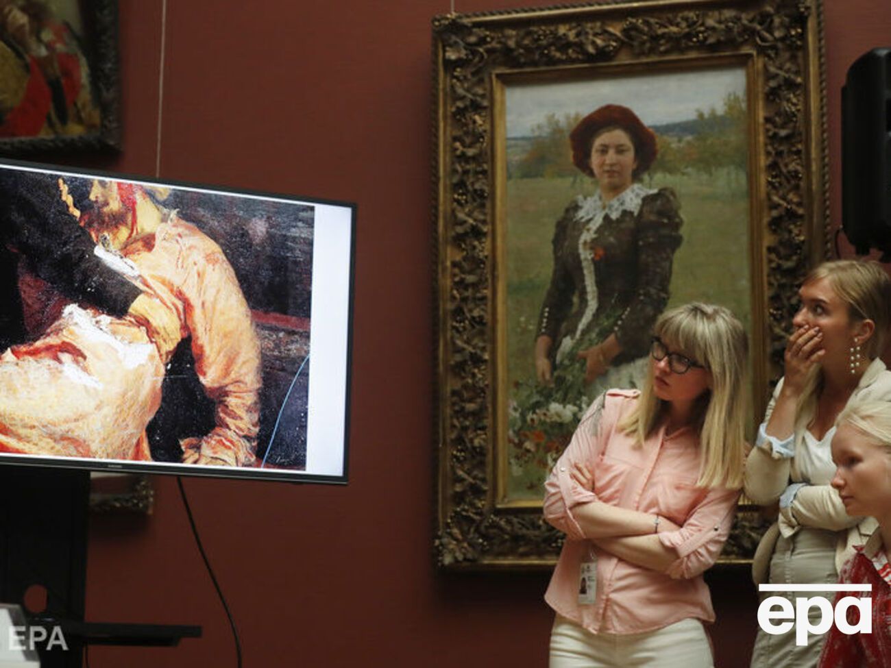 Картину Рєпіна серйозно пошкодили