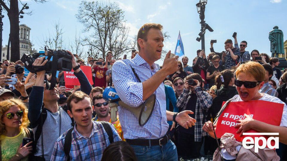 Навальный успел обратиться к участникам протеста, прежде чем его задержали