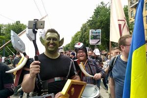 В акции участвовало несколько десятков активистов
