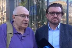 Ганапольский (слева) и Киселев подписали в СБУ документ о неразглашении информации