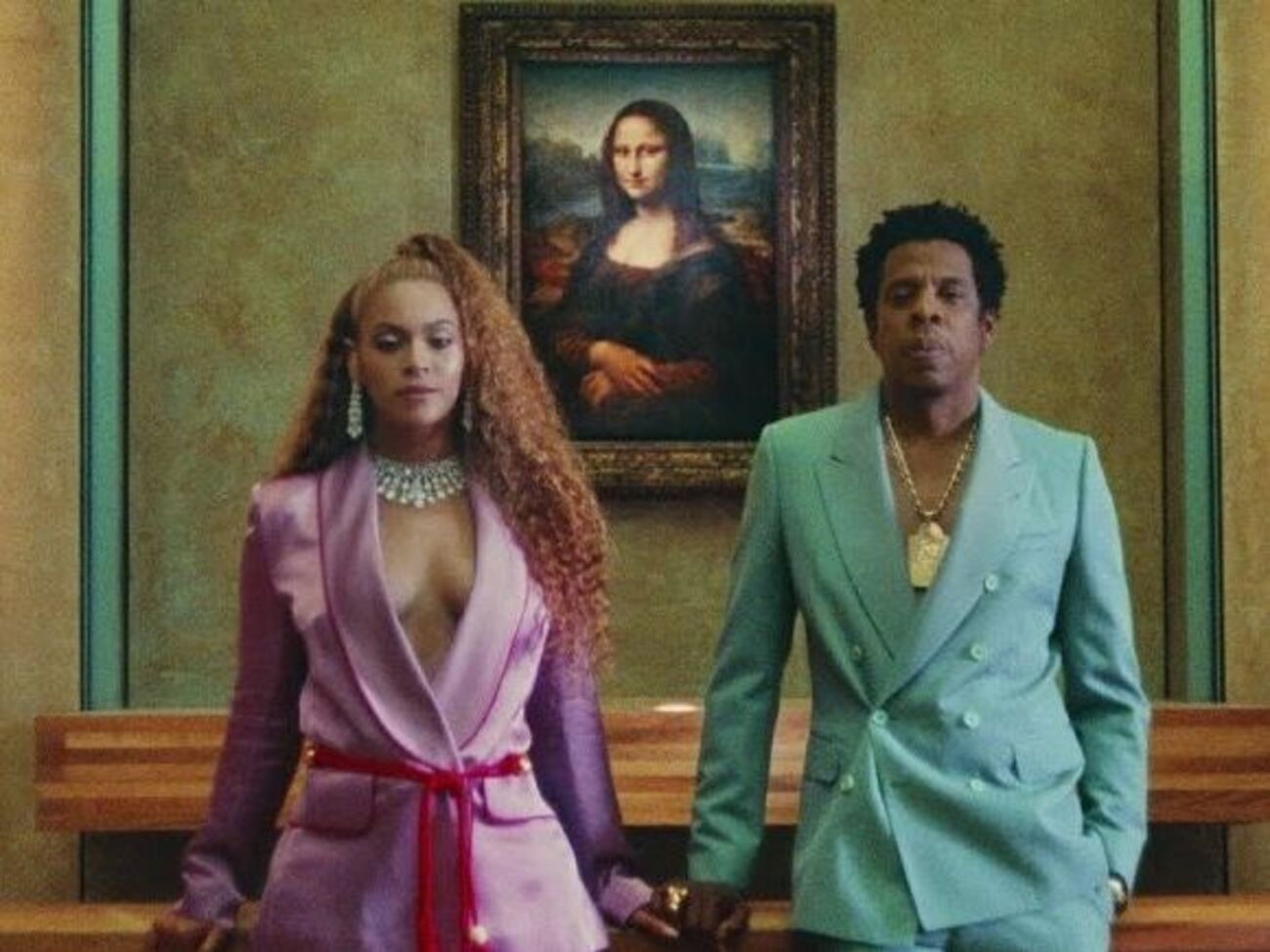 Бейонсе и Джей Зи позировали на фоне произведений искусства