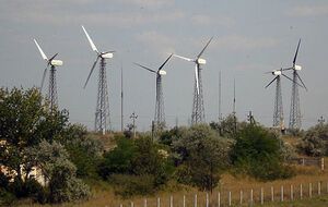 Вітряна електростанція розташована в Новоазовському районі Донецької області