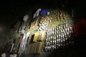 Замаскований сховок був у лісопосадці