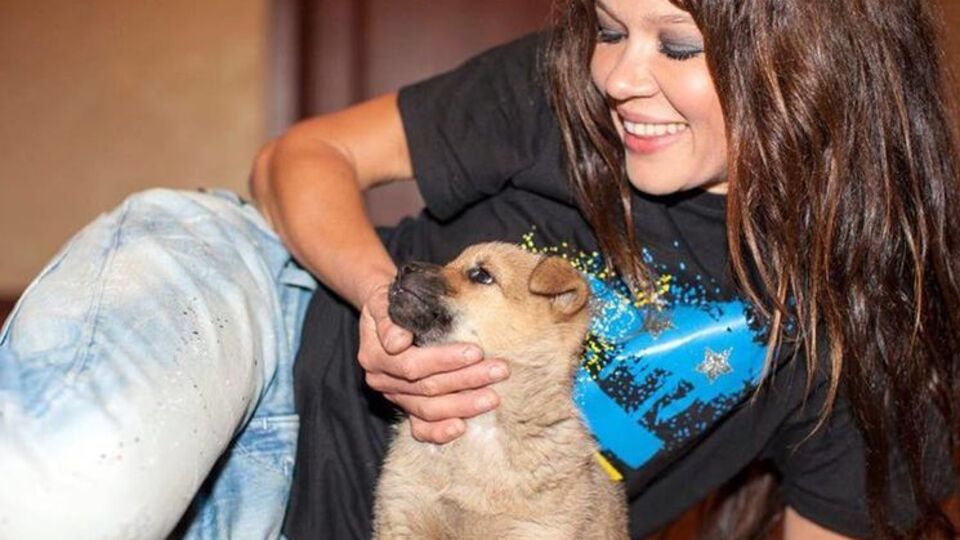 Руслана: Мій дорогий пес Чудо!