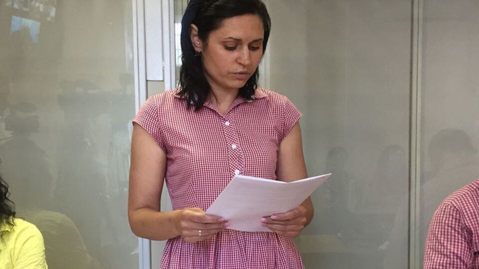 Адвокат Крисіна Тетяна Гнатюк на сьогоднішньому засіданні в Дарницькому районному суді Києва