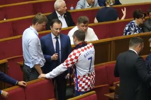 Павелко пришел в Раду в футболке сборной Хорватии