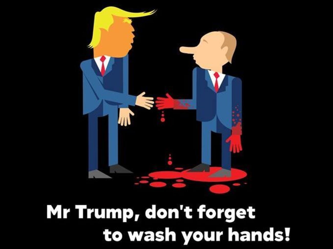 Трампу рекомендуют помыть руки после общения с Путиным