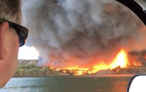 Лесной пожар в США вызвал появление огненного смерча