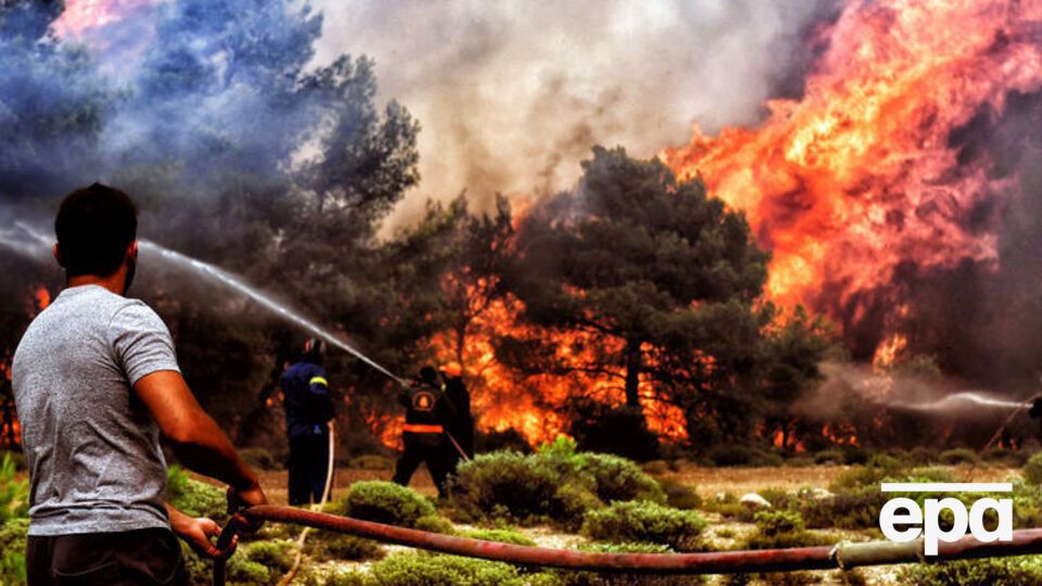 Масштабные лесные пожары в Греции начались 23 июля