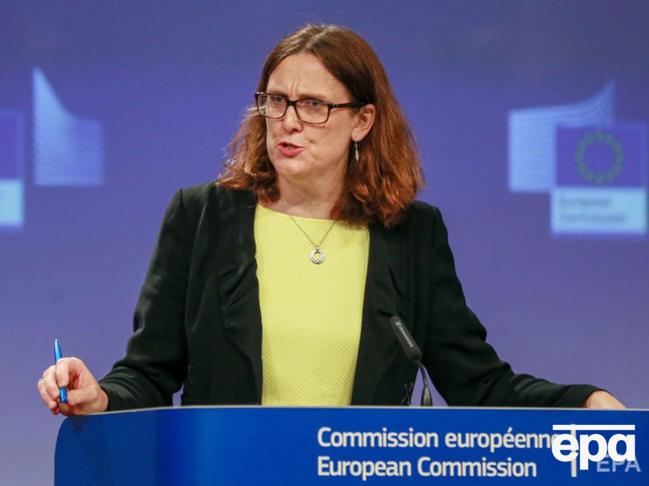 Мальмстрем&nbsp;высказала надежду, что торговый спор с США удастся урегулировать без введения пошлин