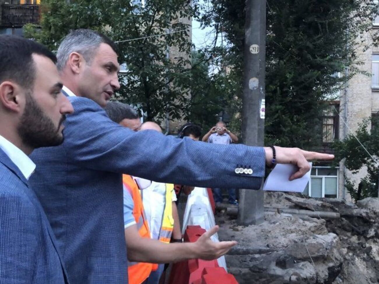Кличко побував на місці часткового обвалення Кирилівського шляхопроводу