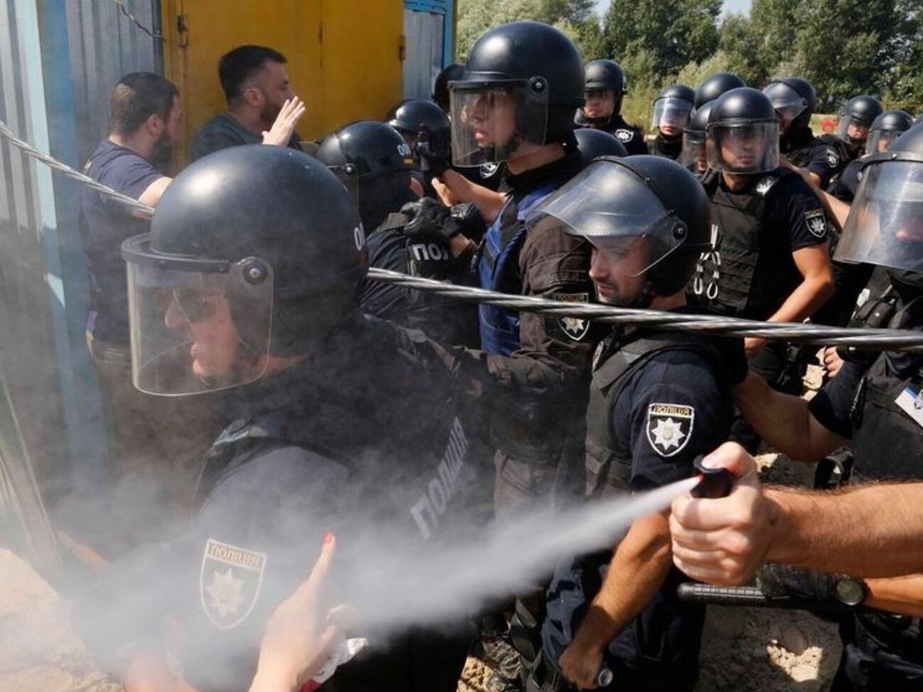 28 июля в Киеве произошли столкновения между полицией и активистами "Национального корпуса"