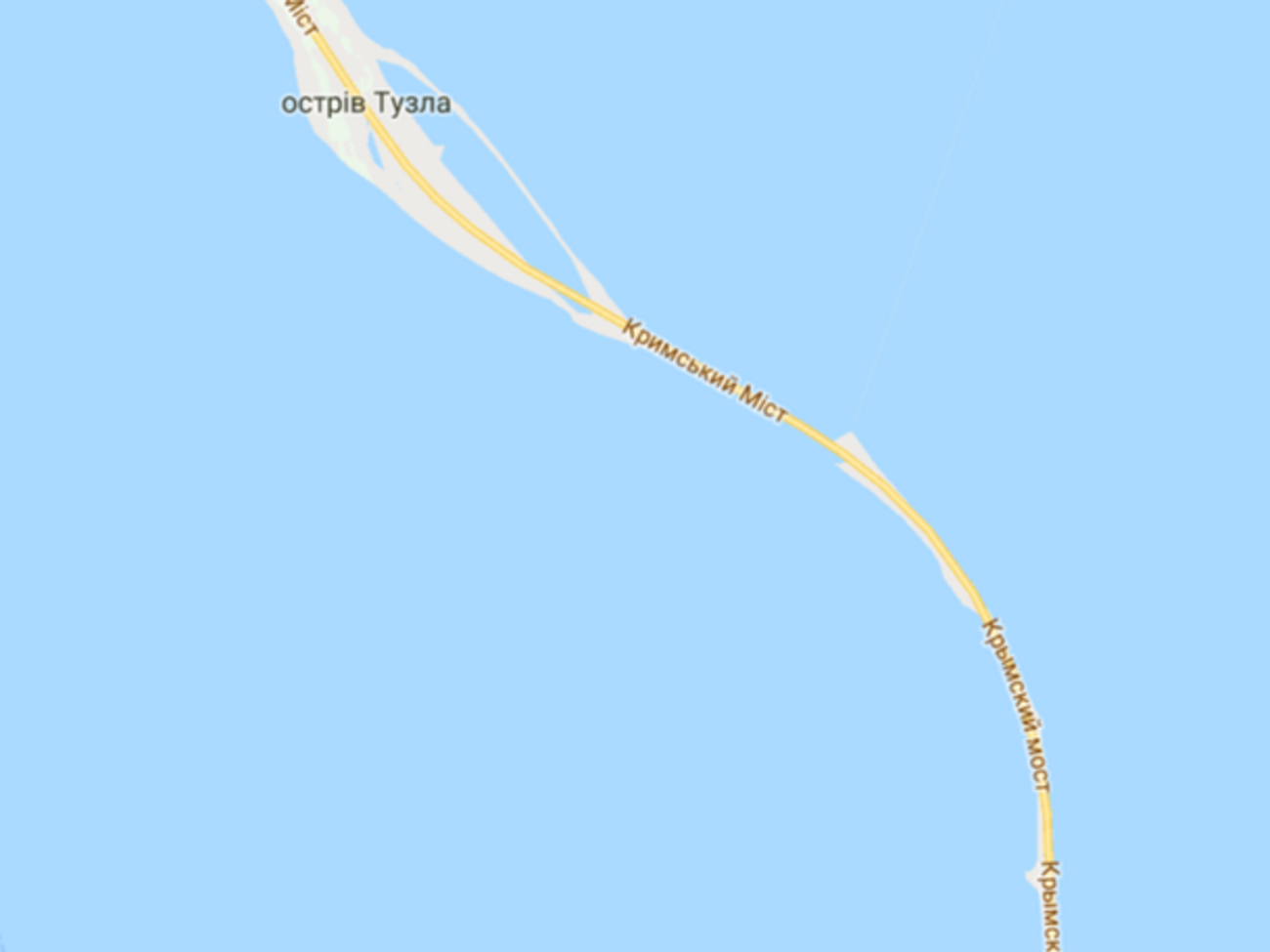 По состоянию на утро 3 июля в карту с мостом не вносили правки