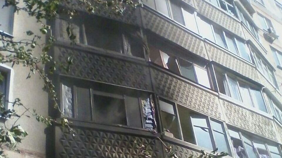 После взрыва начался пожар