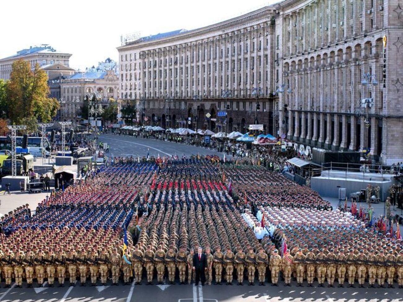 В Киеве прошла генеральная репетиция парада ко Дню Независимости Украины. Фоторепортаж