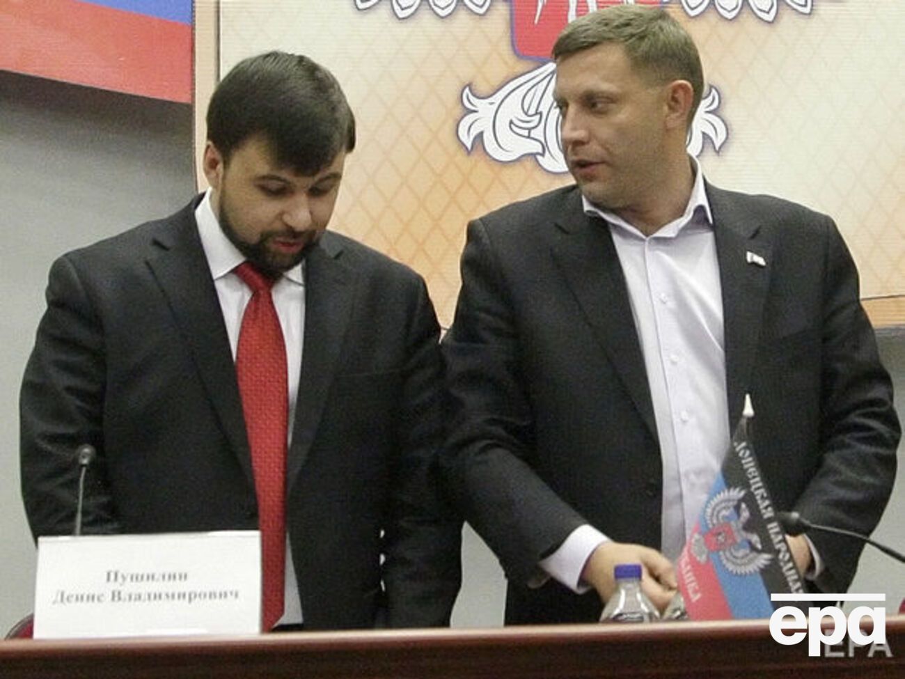 Пушилин (слева) подтвердил гибель Захарченко