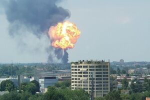 Взрыв был виден из отдаленных районов города