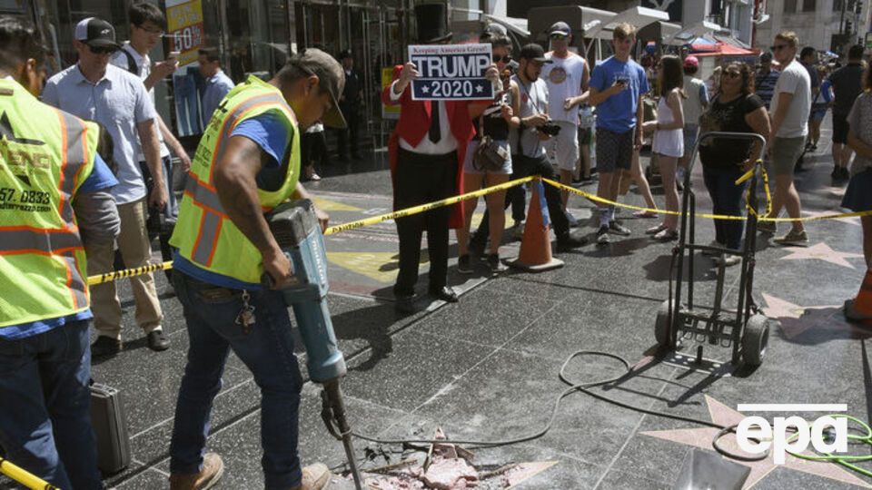Звезда Трампа неоднократно подвергалась вандализму