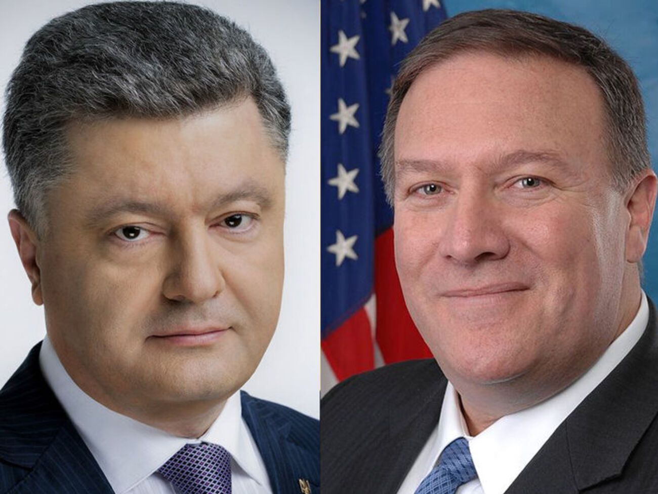 Порошенко и Помпео (справа) обсудили ряд международных вопросов