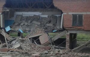 Переход, стена которого обрушилась, не использовался