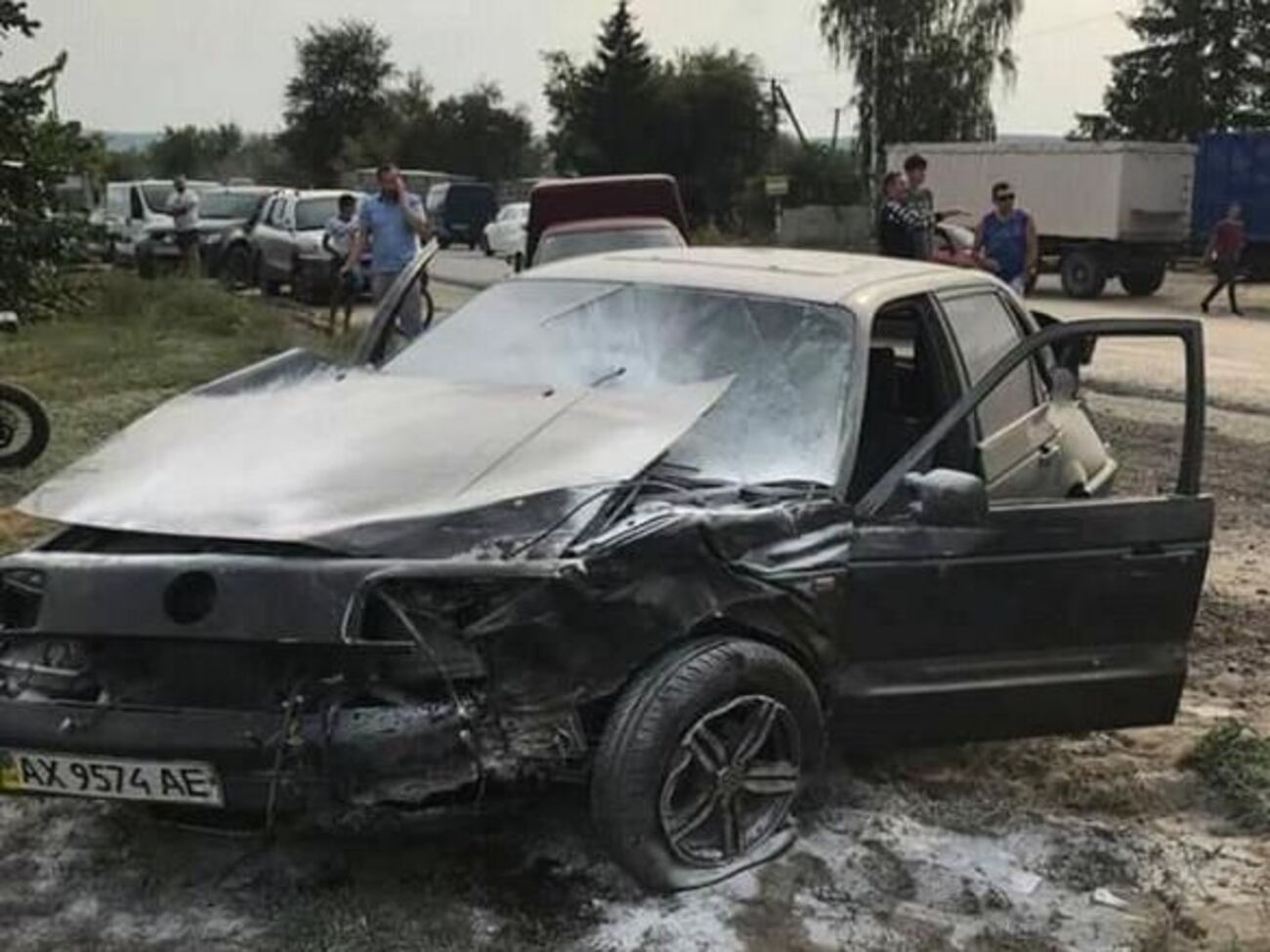 14 вересня водій в'їхав в автобусну зупинку у Васищеві