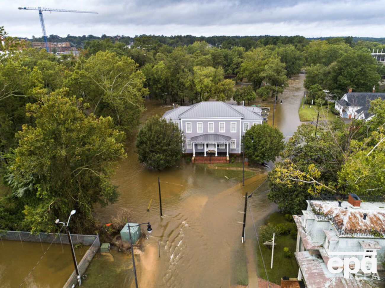 Значительные территории в штате Северная Каролина затоплены