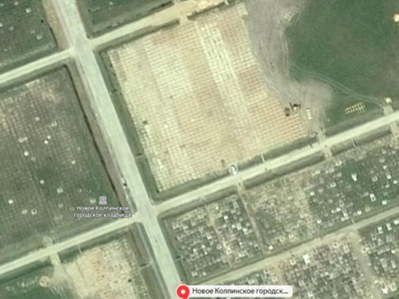 На снимке со спутника видны масштабы нового захоронения в Колпино