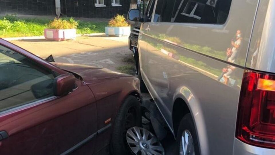 Конфликт у здания САП привел к ДТП