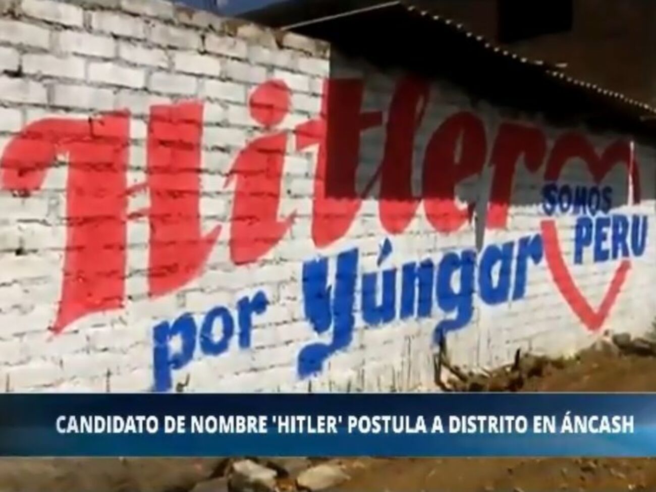 Як передвиборчу агітацію Гітлер Альба Санчес використовує гасло: "Гітлер — кандидат від народу"