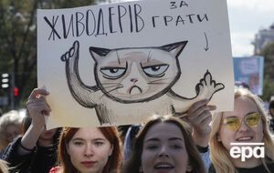 В Киеве требовали защитить права животных