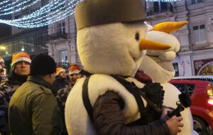 "Национальные дружины" прошли по Киеву в день рождения Бандеры