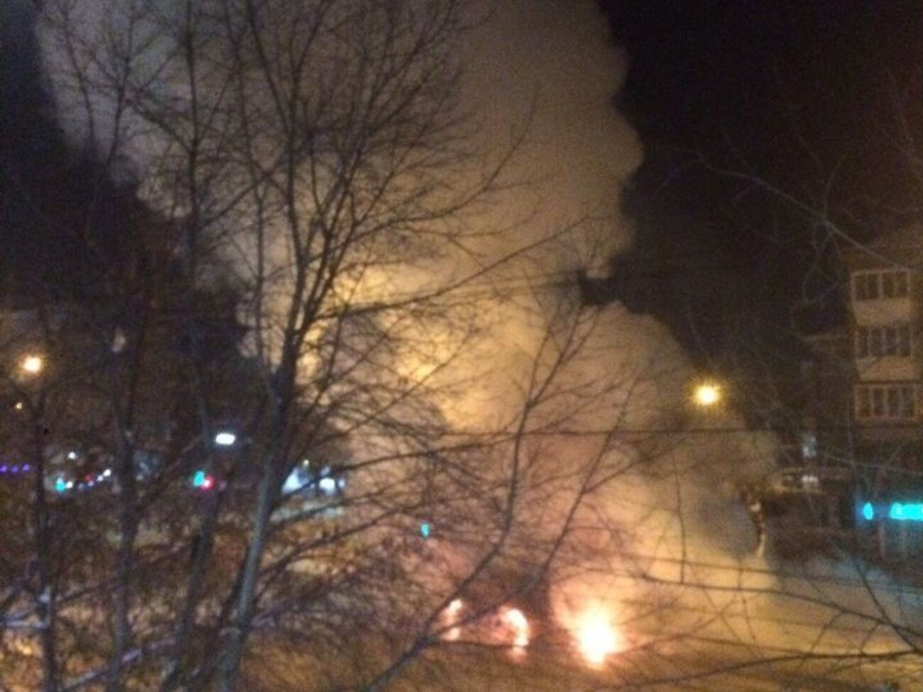 Микроавтобус взорвался в Магнитогорске вечером 1 января