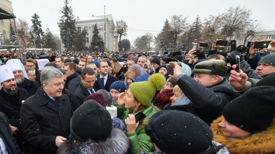 13 січня Порошенко прибув у Вінницю на подячний молебень з нагоди отримання томосу про автокефалію ПЦУ