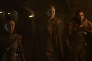 В ролике показаны представители династии Старков