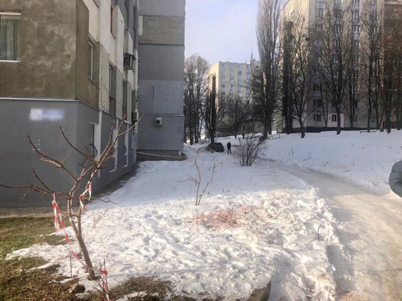 На офіцера поліції біля під'їзду напало двоє невідомих у балаклавах