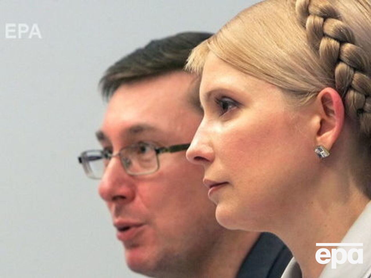 Тимошенко и Луценко на пресс-конференции в 2007 году