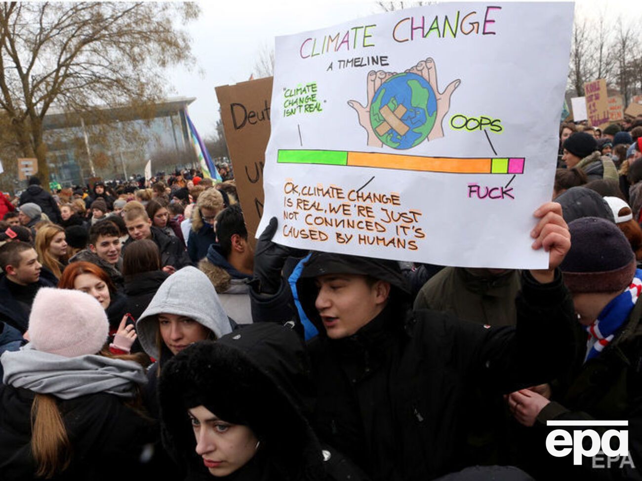 Молоді активісти закликають світових лідерів і керівників великих компаній дотримуватися цілей Паризької кліматичної угоди