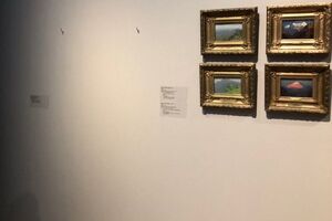 Вор спокойно зашел за колонну, вынул картину из рамки и ушел