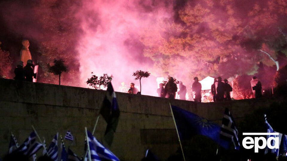 В Греции на акцию протеста вышли националисты