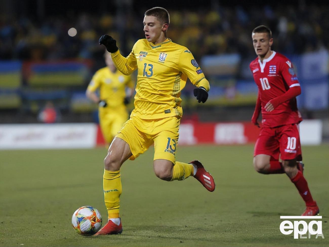 20-річний Миколенко провів сім матчів за збірну України